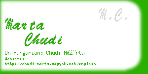 marta chudi business card